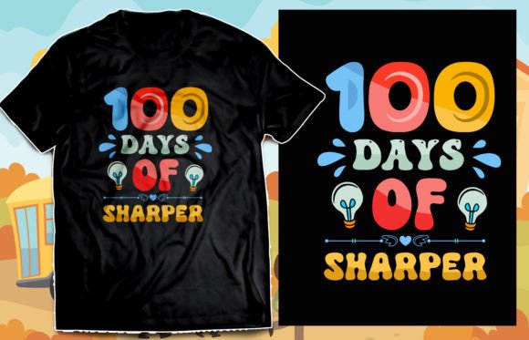 100 Days of School T-Shirt Design Gift
