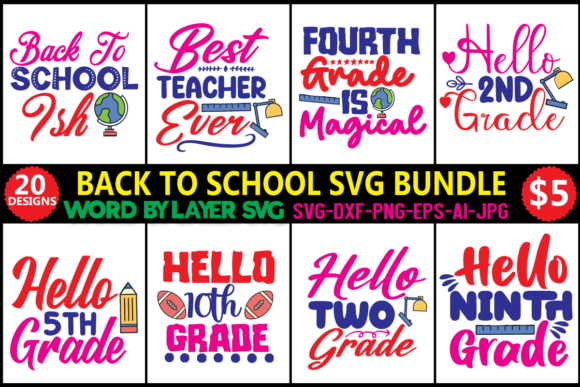 Back to School Svg Bundle Vol. 8