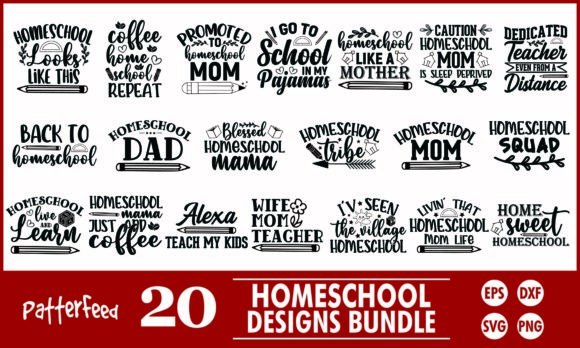 Homeschool SVG Designs Bundle: Graphics for Crafts & Creative Projects