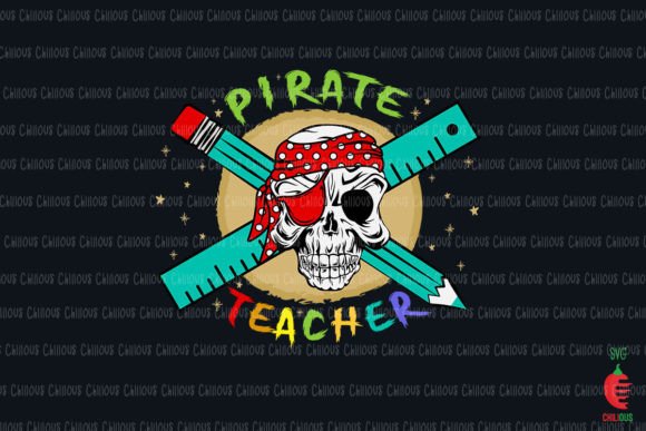 Pirate Teacher Funny Halloween Skull Graphics and Crafts