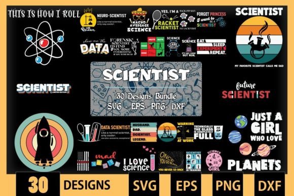 Scientist Bundle SVG 30 Designs: Graphics for Crafts and Content