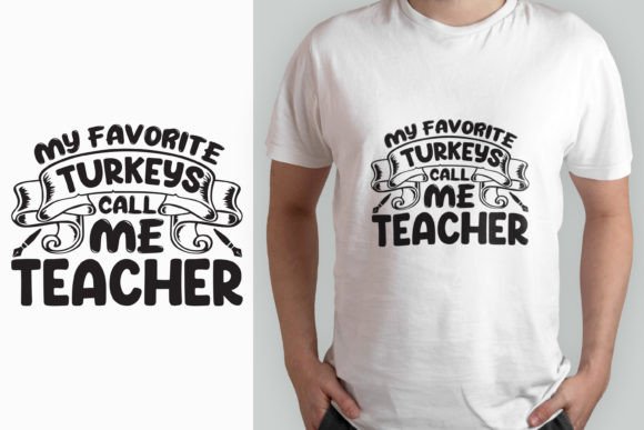 Teacher Thanksgiving SVG T-shirt Design